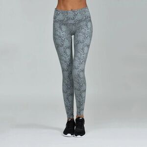 Noli Blue and Gray Snake Print Yoga Leggings